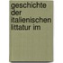 Geschichte Der Italienischen Littatur Im
