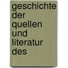 Geschichte Der Quellen Und Literatur Des door Max Conrat Cohn