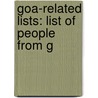Goa-Related Lists: List Of People From G door Onbekend