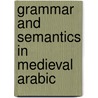 Grammar And Semantics In Medieval Arabic by Adrian Gully