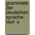 Grammatik Der Deutschen Sprache: Laut- U