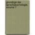 Grundzge Der Sprachpsychologie, Volume 1