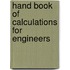 Hand Book Of Calculations For Engineers