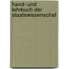 Hand- Und Lehrbuch Der Staatswissenschaf by Kuno Frankenstein