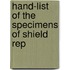 Hand-List Of The Specimens Of Shield Rep