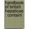 Handbook Of British Hepaticae : Containi door M.C. B 1825 Cooke