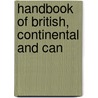 Handbook Of British, Continental And Can door Isabel Maddison