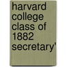 Harvard College Class Of 1882 Secretary' door Harvard College. Class Of