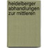 Heidelberger Abhandlungen Zur Mittleren
