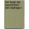 Het Boek Der Opschriften: Een Bijdrage T door Jacob van Lennep