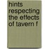 Hints Respecting The Effects Of Tavern F