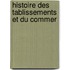 Histoire Des  Tablissements Et Du Commer