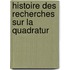 Histoire Des Recherches Sur La Quadratur
