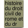 Histoire Du Droit Civil De Rome Et Du Dr door Louis-Firmin-Julien Laferriï¿½Re