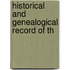 Historical And Genealogical Record Of Th