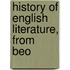History Of English Literature, From  Beo