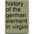 History Of The German Element In Virgini