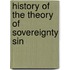 History Of The Theory Of Sovereignty Sin