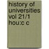 History Of Universities Vol 21/1 Hou:c C