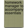 Homework Manager To Accompany Essentials door Onbekend