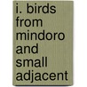 I. Birds From Mindoro And Small Adjacent door Richard C 1871 McGregor