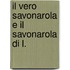 Il Vero Savonarola E Il Savonarola Di L.