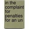 In The Complaint For Penalties For An Un door Onbekend