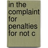 In The Complaint For Penalties For Not C door Onbekend
