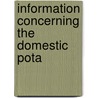 Information Concerning The Domestic Pota door Onbekend