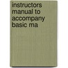 Instructors Manual To Accompany Basic Ma door Onbekend