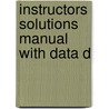 Instructors Solutions Manual With Data D door Onbekend