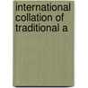 International Collation of Traditional a door Onbekend