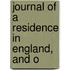 Journal Of A Residence In England, And O
