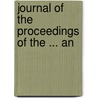 Journal Of The Proceedings Of The ... An door Onbekend