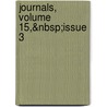 Journals, Volume 15,&Nbsp;Issue 3 door Onbekend