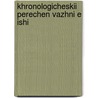 Khronologicheskii Perechen Vazhni E Ishi door Ivan Vasil'evi Shcheglov