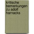 Kritische Bemerkungen Zu Adolf Harnacks