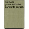 Kritische Grammatik Der Sanskrita-Sprach door Franz Bopp