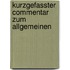 Kurzgefasster Commentar Zum Allgemeinen