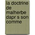La Doctrine De Malherbe Dapr S Son Comme