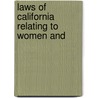 Laws Of California Relating To Women And by Elizabeth L. Kenney