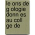 Le Ons De G Ologie Donn Es Au Coll Ge De