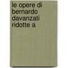 Le Opere Di Bernardo Davanzati Ridotte A door Onbekend