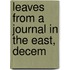 Leaves From A Journal In The East, Decem