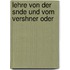 Lehre Von Der Snde Und Vom Vershner Oder