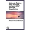 Letters, Poems And Pensees, Collected Fo door Onbekend