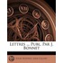 Lettres ... Publ. Par J. Bonnet