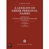Lexicon Greek Pers Names Vol.3b Lpgn:c C door Onbekend