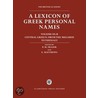 Lexicon Greek Pers Names Vol.3b Lpgn:c C door Onbekend