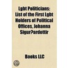 Lgbt Politicians: List Of The First Lgbt by Books Llc